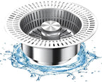 3 in 1 Kitchen Sink Drain Strainer, Universal Stainless Steel Kitchen Sink by HOME