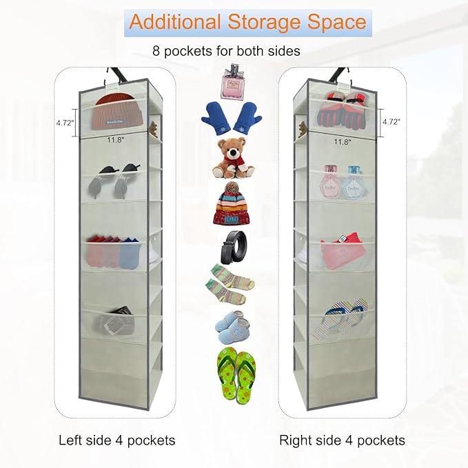 2 Pack Large-Sized Hanging Shoe Organizer 10-Shelf, Sturdy Hanging Closet - Image 6