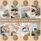 2-Pack Bamboo Dish Brush – Natural Dish Scrub Brush - Image 7