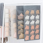 Closet Hanging Organizer with Mesh Pockets & Rotating Metal Hanger, Dual Sided - Image 6