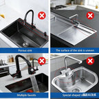Kitchen Sink Splash Guard Gen2-30" x 6'' Silicone Sink Mat Splash Guard fit - Image 6