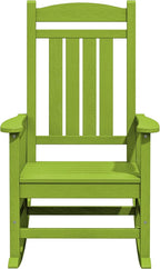 KINGYES HDPE Rocking Chairs Outdoor, Patio Rocking Chairs with 330lbs Support, Smooth Porch Rocker for Deck Lawn Yard, Pistachio Green - Image 10