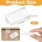 4 Pack Rubber Door Stop, Wedge Thin Door Stoppers - Image 2