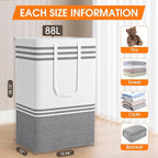 4 Pack Large Laundry Baskets, Laundry Hampers, Freestanding Waterproof - Image 2