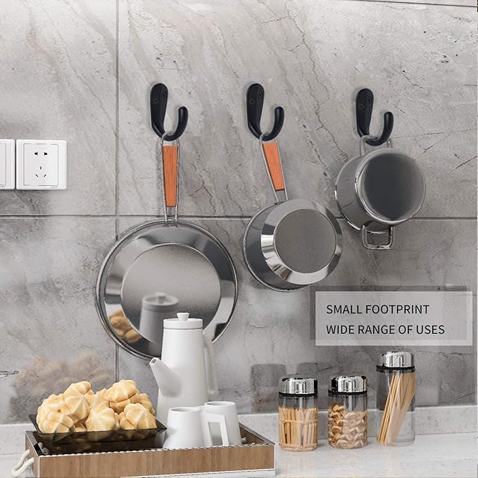 IBosins 50PCS Coat Hooks Wall Mounted Single Prong Robe Hook - Image 5