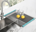 Tomorotec 17.7" x 12.5" Roll Up Dish Drying Rack Over Sink Drying Rack Sink - Image 8