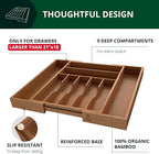 ROYAL CRAFT WOOD Luxury Bamboo Kitchen Drawer Organizer - Image 4