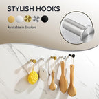 SAYAYO Modern Coat Hooks Wall Mount, Brushed Nickel Towel Hooks - Image 7