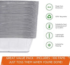 100-Pack Drip Pans Liners for Blackstone Griddle Accessories, Aluminum Foil Pan - Image 3