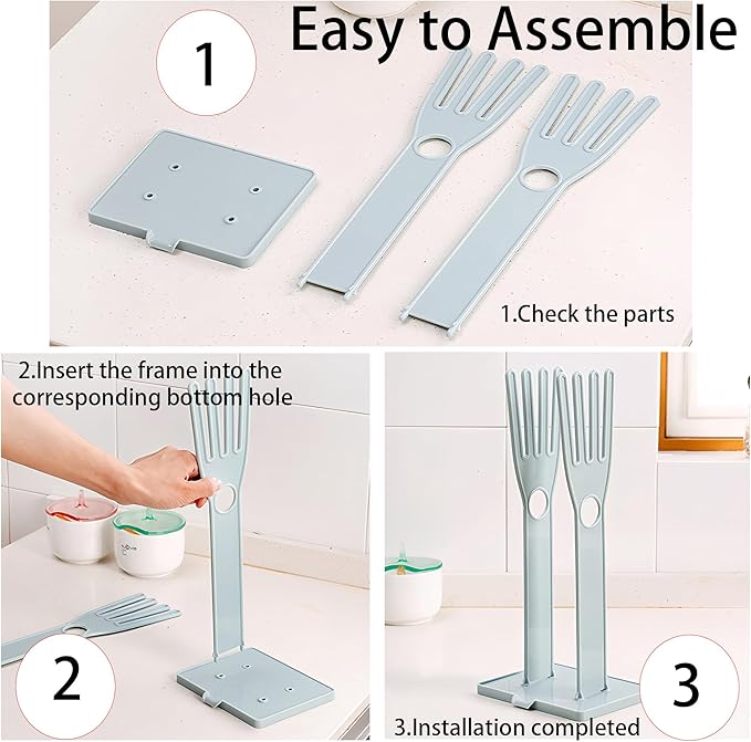 Kitchen Glove Holder Stand Dryer Rack Reusable Plastic Mitten Drying Organizer - Image 6