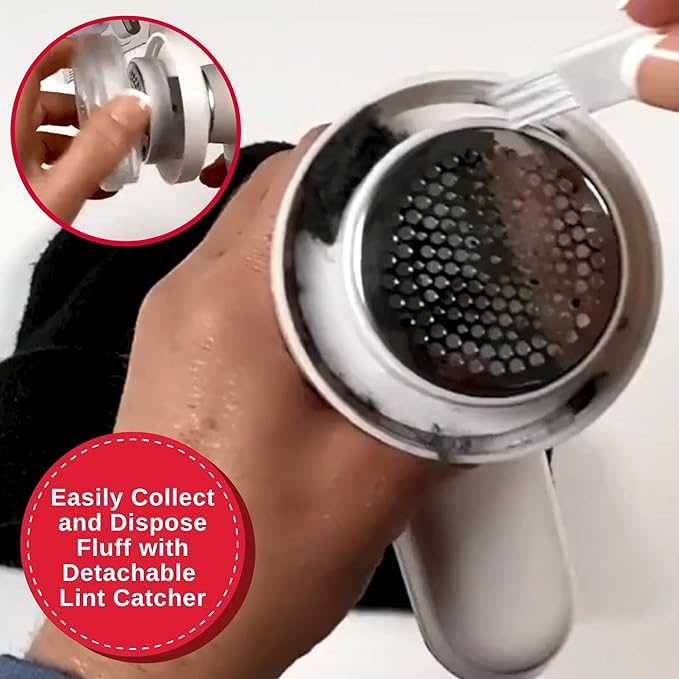 SINGER Compact Fabric Shaver and Lint Remover | Portable, Battery Operated - Image 5