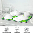 Qilmy St. Patrick's Day Shamrock Dish Drying Mat Water Absorption Tableware - Image 7