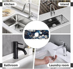 Blue flowers Kitchen sink faucet pad, strong water absorption, anti slip - Image 8