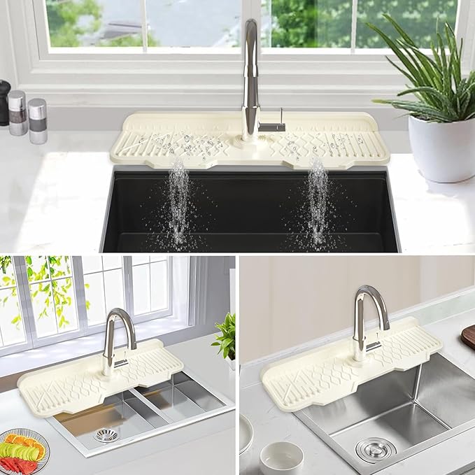 Silicone Sink Mat Splash Guard-17" x 6'' Sink Splash Guard, Kitchen Sink - Image 5