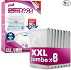 TAILI 8 Pack Vacuum Storage Bags, XXL Jumbo, Vacuum Sealed Bags by TAILI