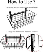 MaraFansie Basket with Hook, Grid Storage Basket, Over the Cabinet Door - Image 6