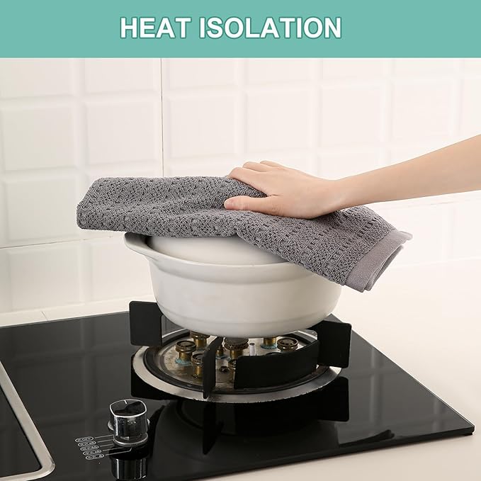 SALAS Kitchen Dish Towels, Bulk Cotton Kitchen Hand Towels, 390 GMS Plaid Dish - Image 6