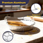 Fit Meal Prep 50 Pack 7” Round Aluminum Foil Pans - Image 3