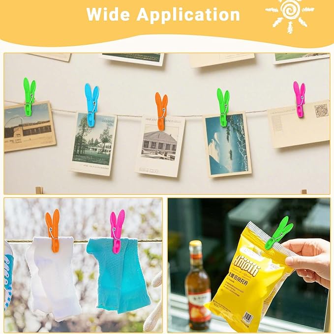 48 Pcs Colorful Plastic Clothes Pins - Image 7