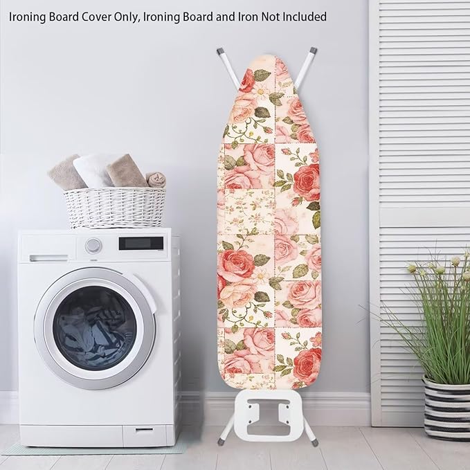 Sprowallow Roses Ironing Board Covers 15x54 Easy Installation Scorch Resistant - Image 3