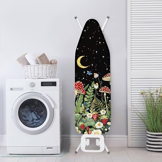 Moon Mushroom Durable Iron Board Cover Non Stick Scorch Easy-Fit Ironing Board - Image 3