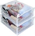 2-Pack Heavy Duty Vinyl Zippered Closet Square Storage Bags by OrehHomewares