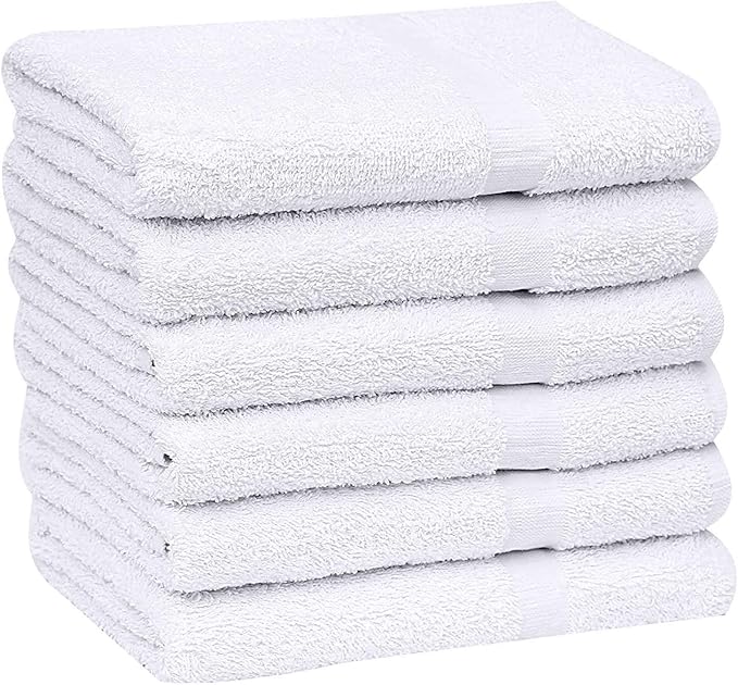 GOLD TEXTILES 12 Pack White Economy Cotton Blend 15x25 Inches Basic Hand - Image 6