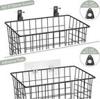 Wall Hanging Baskets 3 Pack, Diversified Wire Basket Shelves of Wooden Style - Image 5