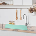 19.29 inch Kitchen Sink Splash Guard, Silicone Sink Baffle Splash Guard - Image 2