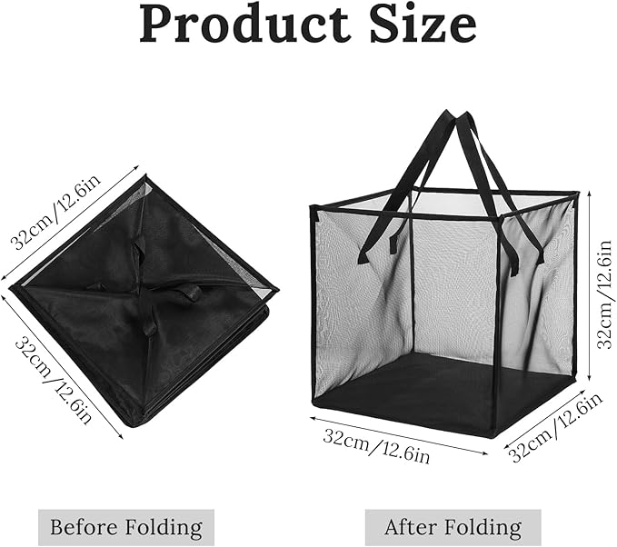 6 Pack Popup Laundry Hamper Collapsible Mesh Laundry Baskets - Image 4