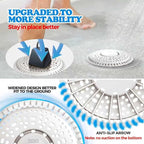 zaa Shower Drain Hair Catcher, Upgraded 2 Pack Premium Silicone Drain Protector - Image 3