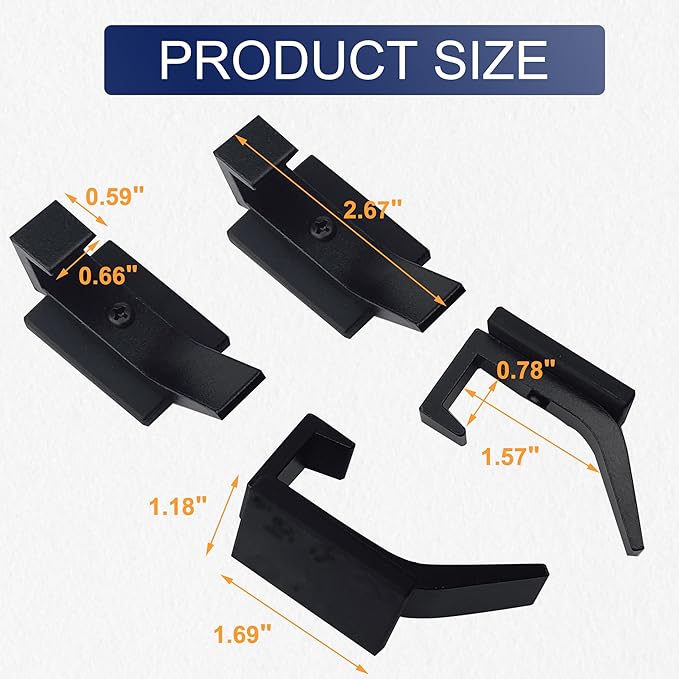 TSUYA Strong Magnetic Double Hooks, 4 Pack Heavy Duty Magnetic Coat Hooks - Image 3