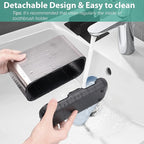 Boperzi Toothbrush and Toothpaste Holder Brushed Nickel Drainage - Image 3