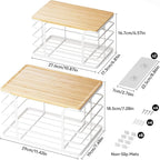 2 Pack Extra Large Stackable Pantry Organizer, Wall Mount Garbage Bag Holder - Image 3