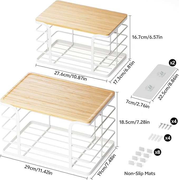 2 Pack Extra Large Stackable Pantry Organizer, Wall Mount Garbage Bag Holder - Image 3