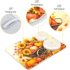Pumpkin Sunflower Autumn Thanksgiving Dish Drying Mat - Image 3