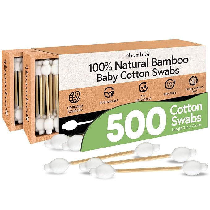 100% Bamboo Cotton Swabs for Ears by Jenvita