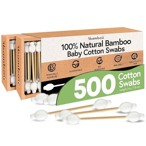 100% Bamboo Cotton Swabs for Ears by Jenvita