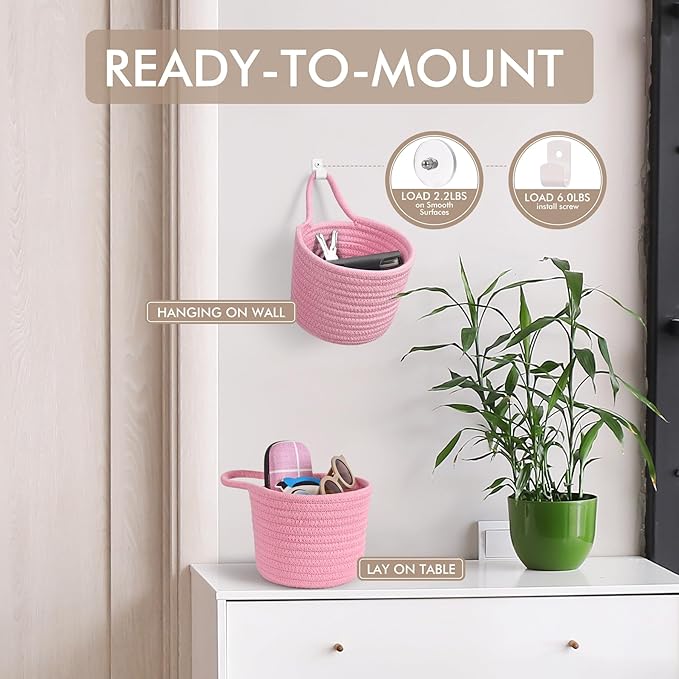 Fabric Wall Hanging Baskets - Image 4