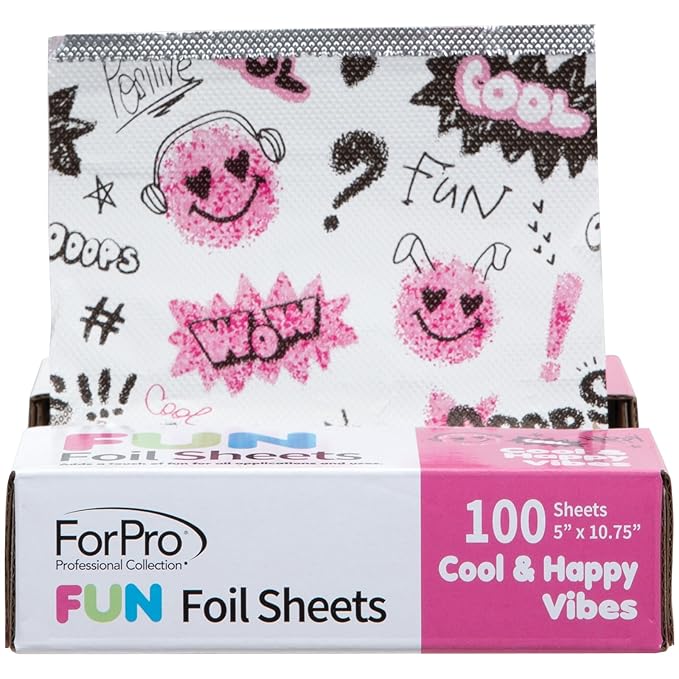 ForPro Professional Collection FUN Cool & Happy Vibes Foil Sheets, Pop-Up Foil by ForProProfessionalCollection
