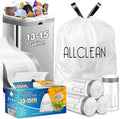 Allclean 13 To 15 Gallon Trash Bags, Tall Kitchen Garbage Bags Drawstring by ALLCLEAN