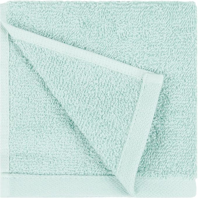 Amazon Basics face Towels for bathroom, 100% Cotton Extra Absorbent washcloth - Image 7