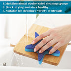 Tioncy 12 Pack Summer Starfish Kitchen Sponges Bulk Dual Sided Scrubber White - Image 4