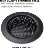 Black Kitchen Sink Drain Strainer, Sink Drain Cover, Food Catcher, Large Wide - Image 4