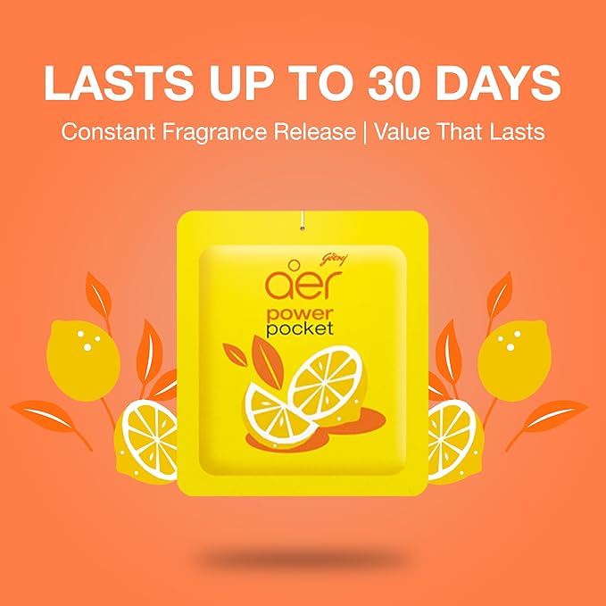 Godrej Ezee Aer Power Pocket Bright Tangy Delight Bathroom Fragrance 10 g - Image 3