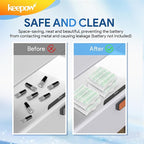 KEEPOW 6 Pcs AA/AAA Battery Storage Case Holder Box - Image 2