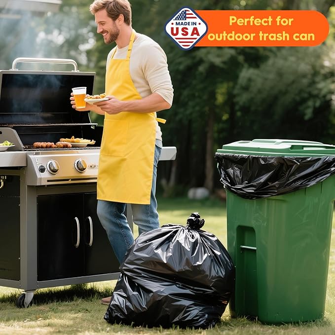 Delxo 55-60 Gallon Trash Bags, Durable & Puncture-Resistant Plastic Bolsas para - Image 6