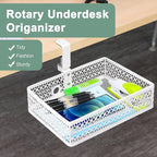 ROSYLIN Heavy Duty Clamp On Under Desk Drawer Organizer Storage Tray Basket - Image 2