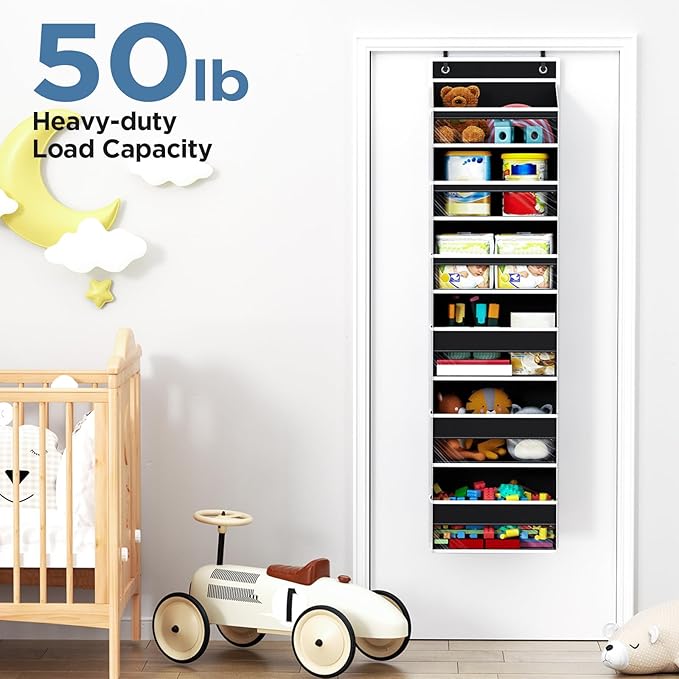 Over The Door Organizer, 6 Shelf Door Hanging Organizers - Image 5
