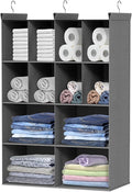 4 Tier Hanging Closet Organizer, 12 Compartments Sweater Organizer by Ofiray-home